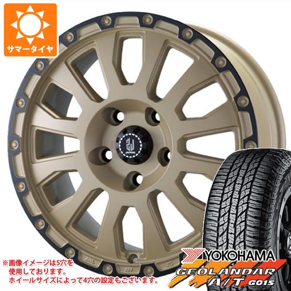 【タイヤ交換対象】ジープ レネゲード BU系用 サマータイヤ ヨコハマ ジオランダー A/T G015 225/65R17 102T アウトラインホワイトレター ラ・ストラーダ アヴェンチュラ タイヤホイール4本セット