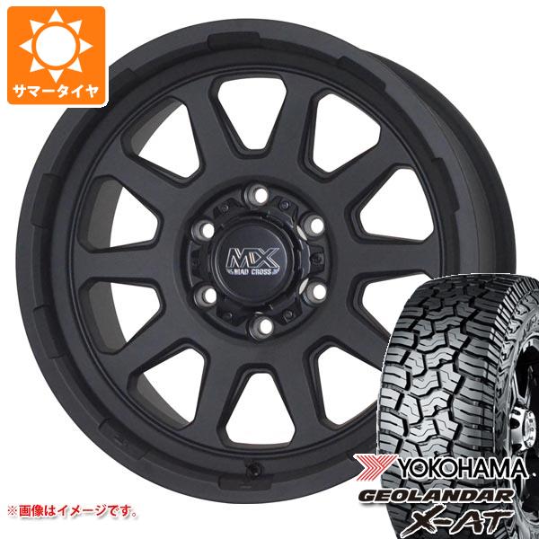 【タイヤ交換対象】ハイラックス 120系用 サマータイヤ ヨコハマ ジオランダー X-AT G016 LT265/60R18 119/116Q ブラックレター マッドクロスレンジャー 8.0-18 タイヤホイール4本セット