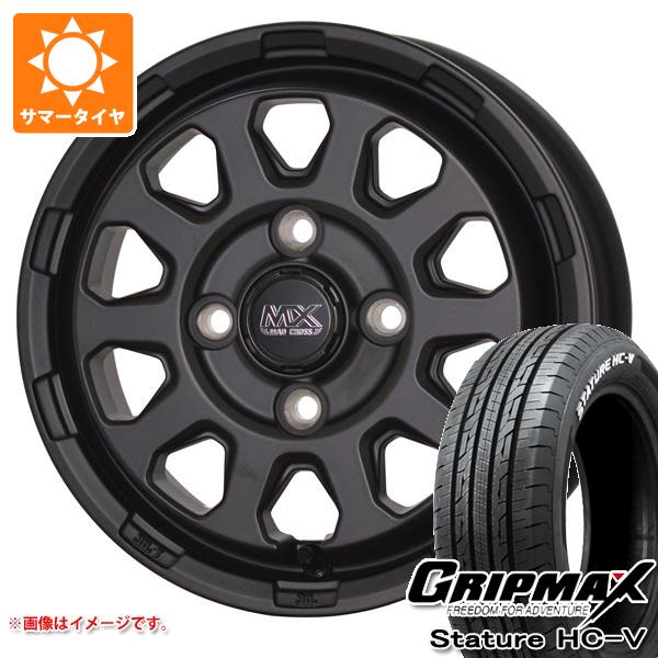 【タイヤ交換対象】キャリイ DA16T用 サマータイヤ グリップマックス スタチャー HC-V 145/80R12 80/78Q ホワイトレター マッドクロスレンジャー 4.0-12 タイヤホイール4本セット