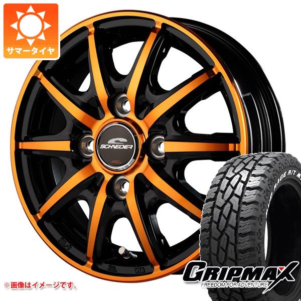 【タイヤ交換対象】サマータイヤ 165/65R14 79S グリップマックス マッドレイジ R/T MAX ブラックレター MIDホイールズ RX10-K 4.5-14 タイヤホイール4本セット