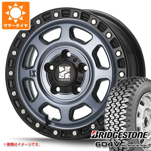 【タイヤ交換対象】タウンエース バン 400系後期用 サマータイヤ ブリヂストン 604V RD-604 スチール 165R14 8PR (165/80R14 97/95N相当) MLJ エクストリームJ XJ07 5.0-14 タイヤホイール4本セット