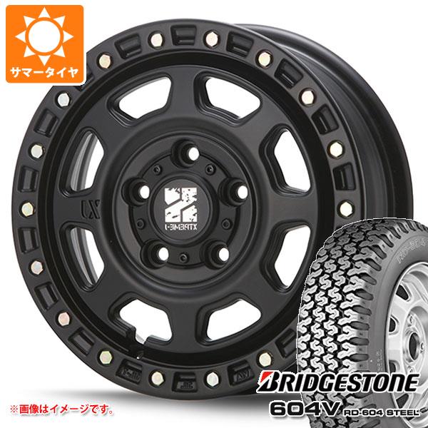 【タイヤ交換対象】タウンエース バン 400系後期用 サマータイヤ ブリヂストン 604V RD-604 スチール 165R14 8PR (165/80R14 97/95N相当) MLJ エクストリームJ XJ07 5.0-14 タイヤホイール4本セット