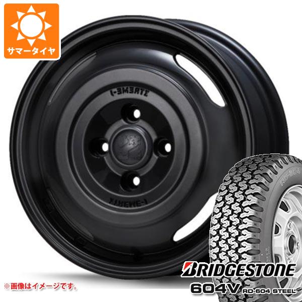 【タイヤ交換対象】エブリイバン DA17V用 サマータイヤ ブリヂストン 604V RD-604 スチール 165R14 6PR (165/80R14 91/90N相当) MLJ エクストリームJ ジャーニー 4.5-14 タイヤホイール4本セット