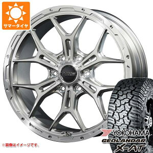 【タイヤ交換対象】ランドクルーザー プラド 150系用 サマータイヤ ヨコハマ ジオランダー X-AT G016 LT275/55R20 120/117Q ブラックレター TWS 306S ジオクロス モノブロック 8.5-20 タイヤホイール4本セット