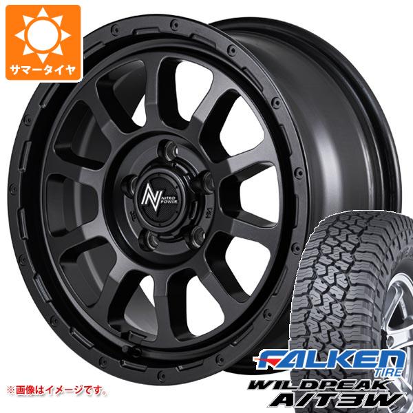 【タイヤ交換対象】エクリプスクロス GK系用 サマータイヤ ファルケン ワイルドピーク A/T3W 235/70R16 109T XL ナイトロパワー M10 パーシング バレルブラックエディション 7.0-16 タイヤホイール4本セット