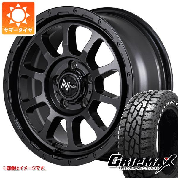 【タイヤ交換対象】ミツビシ デリカD5用 サマータイヤ グリップマックス マッドレイジ R/T MAX LT225/70R16 102/99R ホワイトレター ナイトロパワー M10 パーシング バレルブラックエディション 7.0-16 タイヤホイール4本セット