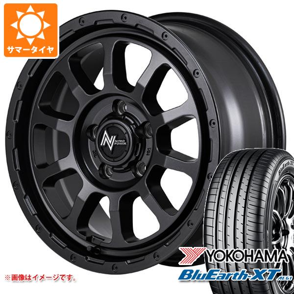 【タイヤ交換対象】デリカD:5用 サマータイヤ ヨコハマ ブルーアースXT AE61 215/70R16 100H ナイトロパワー M10 パーシング バレルブラックエディション 7.0-16 タイヤホイール4本セット