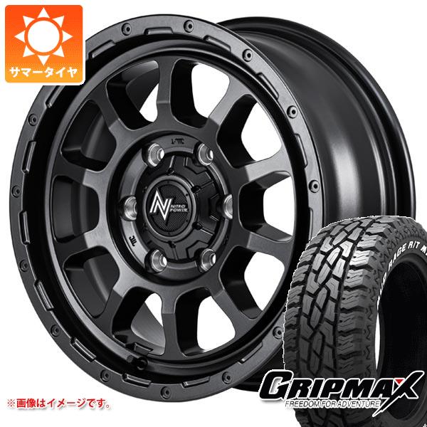 【タイヤ交換対象】ハイエース 200系用 サマータイヤ グリップマックス マッドレイジ R/T MAX LT215/70R16 100/97R ホワイトレター ナイトロパワー M10 パーシング バレルブラックエディション 6.5-16 タイヤホイール4本セット