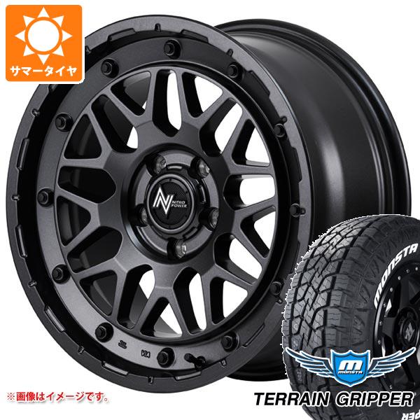 【タイヤ交換対象】ミツビシ エクリプスクロス GK系用 サマータイヤ モンスタ テレーングリッパー 225/65R17 106T ホワイトレター ナイトロパワー M29 スティンガー 7.0-17 タイヤホイール4本セット