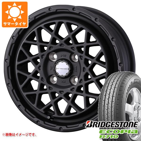 【タイヤ交換対象】キャリイ DA16T用 サマータイヤ ブリヂストン エコピア R710 165/80R14 91/90N (165R14 6PR相当) マッドヴァンス09 4.5-14 タイヤホイール4本セット