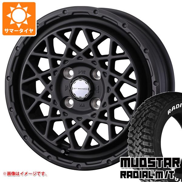 【タイヤ交換対象】キャリイ DA16T用 サマータイヤ マッドスター ラジアル M/T 145/80R12 80/78N LT ホワイトレター マッドヴァンス09 4.0-12 タイヤホイール4本セット