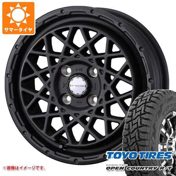 【タイヤ交換対象】エブリイバン DA17V用 サマータイヤ トーヨー オープンカントリー R/T 145/80R12 80/78N LT ブラックレター (145R12 6PR相当) マッドヴァンス09 4.0-12 タイヤホイール4本セット