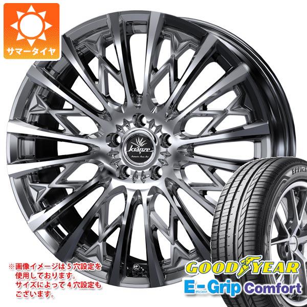 【タイヤ交換対象】サマータイヤ 205/40R17 84W XL グッドイヤー エフィシエントグリップコンフォート クレンツェ シュリット 855エボ 6.5-17 タイヤホイール4本セット