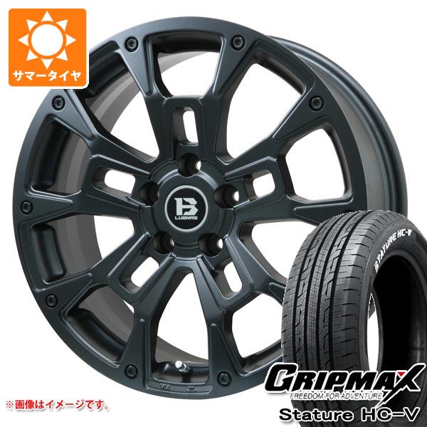【タイヤ交換対象】T31エクストレイル用 サマータイヤ グリップマックス スタチャー HC-V 215/65R16C 109/107S ホワイトレター Bラグナス BRD 6.5-16 タイヤホイール4本セット