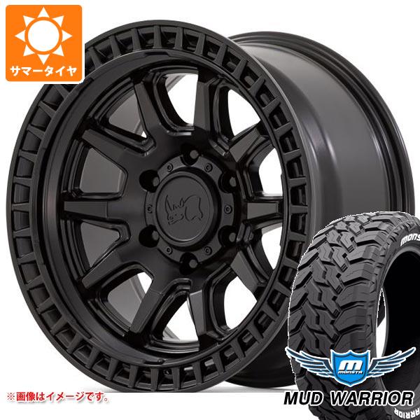 【タイヤ交換対象】5本セット ジープ ラングラー JK/JL系用 サマータイヤ モンスタ マッドウォーリアー LT265/70R17 121/118Q ホワイトレター ブラックライノ キャリコタイヤホイール5本セット