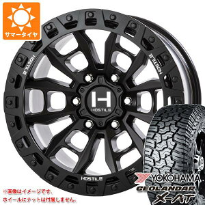 【タイヤ交換対象】FJクルーザー 10系用 サマータイヤ ヨコハマ ジオランダー X-AT G016 LT285/70R17 121/118Q ブラックレター ホスタイル H129 モハベ 9.0-17 タイヤホイール4本セット