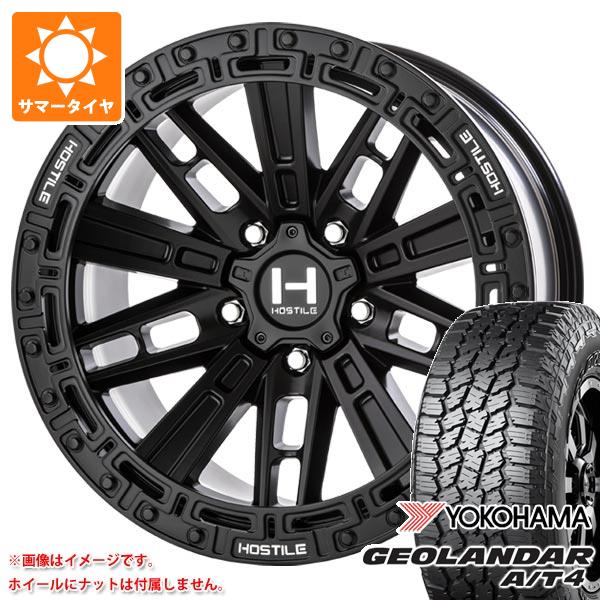 【タイヤ交換対象】5本セット ジープ ラングラー JK/JL系用 サマータイヤ ヨコハマ ジオランダー A/T4 G018 265/70R17 115T アウトラインホワイトレター ホスタイル H129 モハベ タイヤホイール5本セット