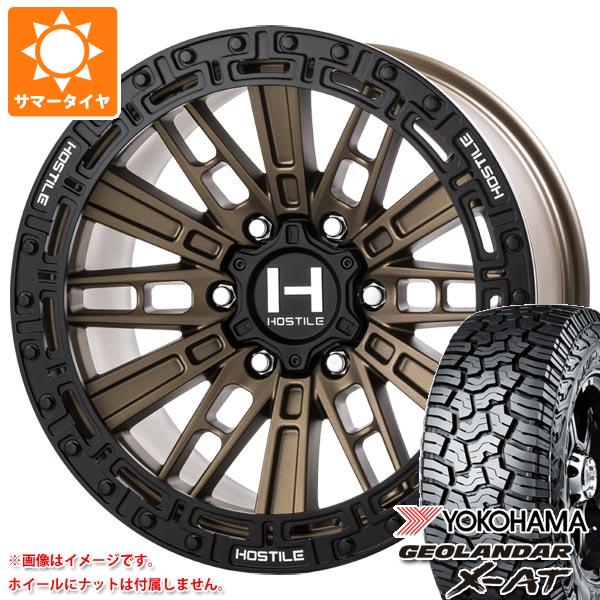 【タイヤ交換対象】FJクルーザー 10系用 サマータイヤ ヨコハマ ジオランダー X-AT G016 LT285/70R17 121/118Q ブラックレター ホスタイル H129 モハベ 9.0-17 タイヤホイール4本セット