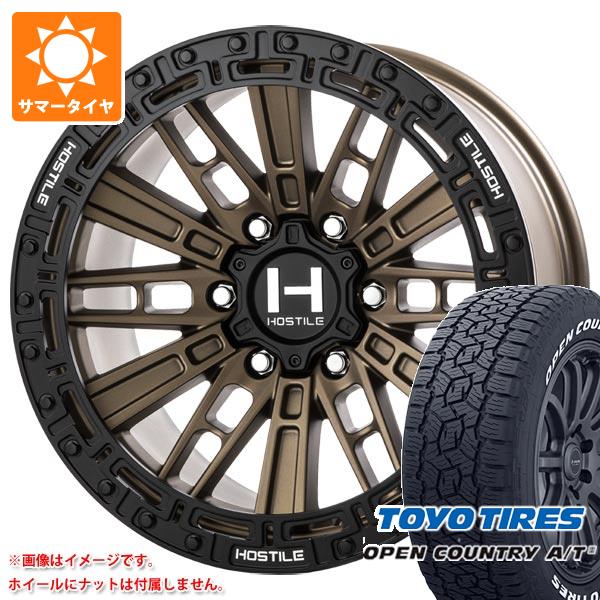 【タイヤ交換対象】5本セット FJクルーザー 10系用 サマータイヤ トーヨー オープンカントリー A/T3 LT285/70R17 116/113Q ホワイトレター ホスタイル H130 クランドン 9.0-17 タイヤホイール5本セット