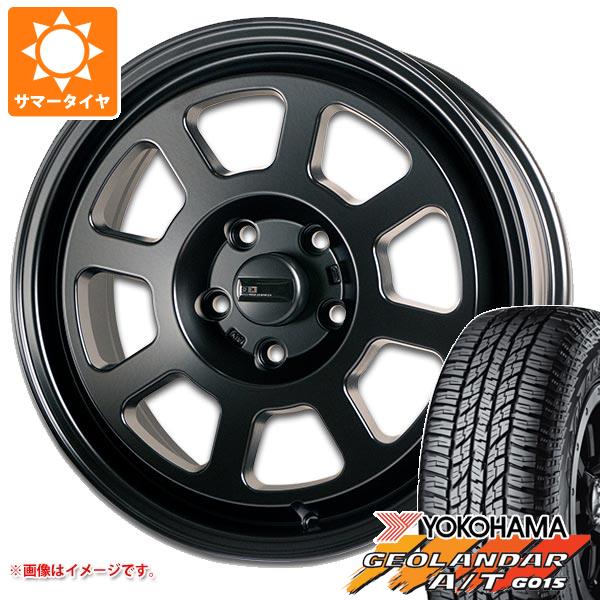 【タイヤ交換対象】T32エクストレイル用 サマータイヤ ヨコハマ ジオランダー A/T G015 245/65R17 111H XL ブラックレター KGホイール KW01 7.0-17 タイヤホイール4本セット