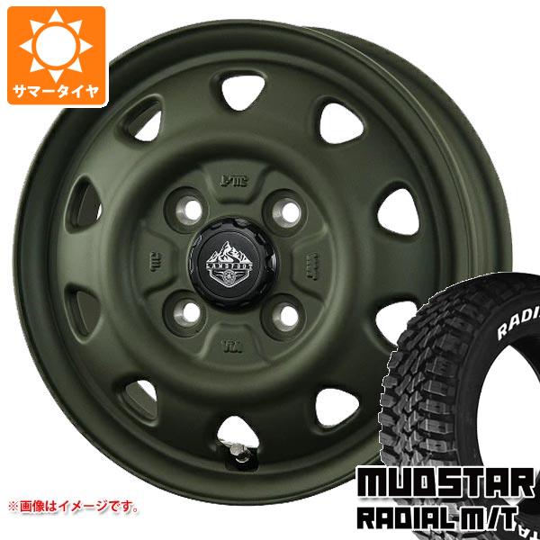 【タイヤ交換対象】キャリイ DA16T用 サマータイヤ マッドスター ラジアル M/T 165/60R15 77S ホワイトレター ランドフット SWZ 4.5-15 タイヤホイール4本セット