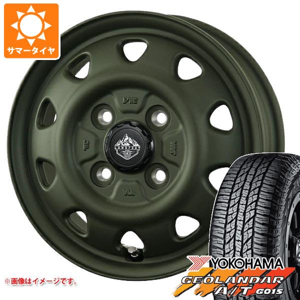 【タイヤ交換対象】アトレーワゴン S300系用 サマータイヤ ヨコハマ ジオランダー A/T G015 165/60R15 77H ブラックレター ランドフット SWZ 4.5-15 タイヤホイール4本セット