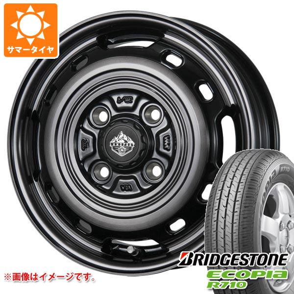 【タイヤ交換対象】キャリイ DA16T用 2025年製 サマータイヤ ブリヂストン エコピア R710 145/80R12 80/78N (145R12 6PR相当) ランドフット XFG 3.5-12 タイヤホイール4本セット