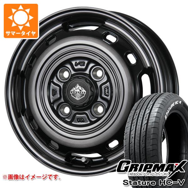 【タイヤ交換対象】ハイゼットトラック S500系用 サマータイヤ グリップマックス スタチャー HC-V 145/80R12 80/78Q ホワイトレター ランドフット XFG 3.5-12 タイヤホイール4本セット