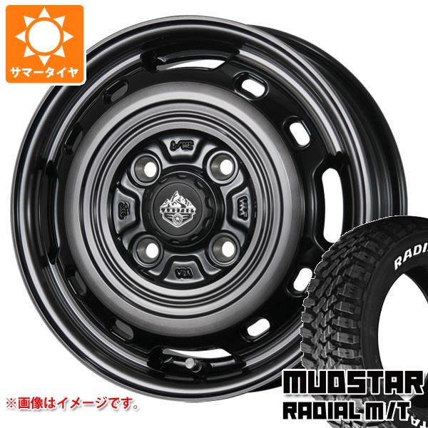 【タイヤ交換対象】キャリイ DA16T用 サマータイヤ マッドスター ラジアル M/T 165/65R14 79S ホワイトレター ランドフット XFG 4.5-14 タイヤホイール4本セット