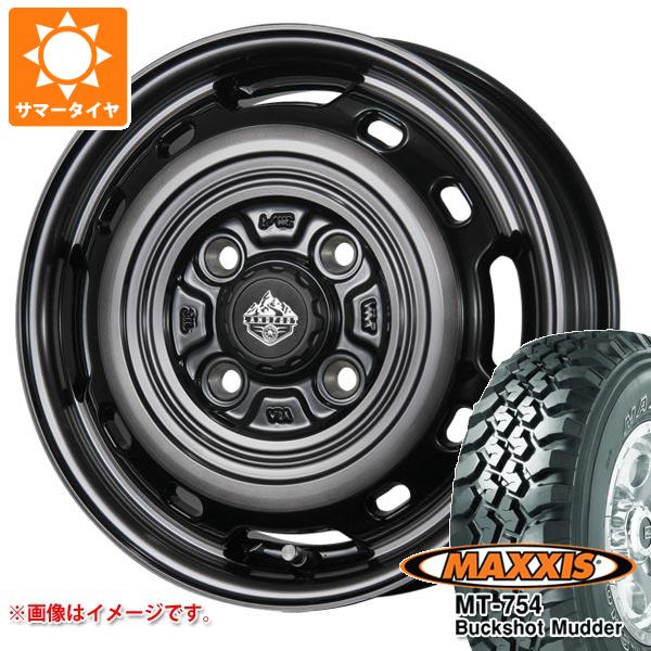 【タイヤ交換対象】NV200バネット M20用 サマータイヤ マキシス MT-754 バックショットマッダー 195R14C 106/104R 8PR アウトラインホワイトレター ランドフット XFG 5.0-14 タイヤホイール4本セット