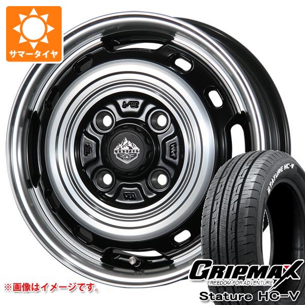 【タイヤ交換対象】キャリイ DA16T用 サマータイヤ グリップマックス スタチャー HC-V 145/80R12 80/78Q ホワイトレター ランドフット XFG 3.5-12 タイヤホイール4本セット