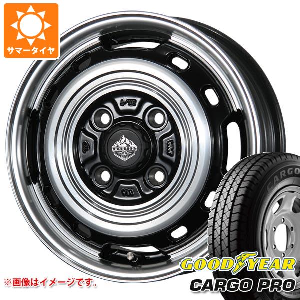 【タイヤ交換対象】キャリイ DA16T用 サマータイヤ グッドイヤー カーゴ プロ 165/80R14 91/90N (165R14 6PR相当) ランドフット XFG 4.5-14 タイヤホイール4本セット