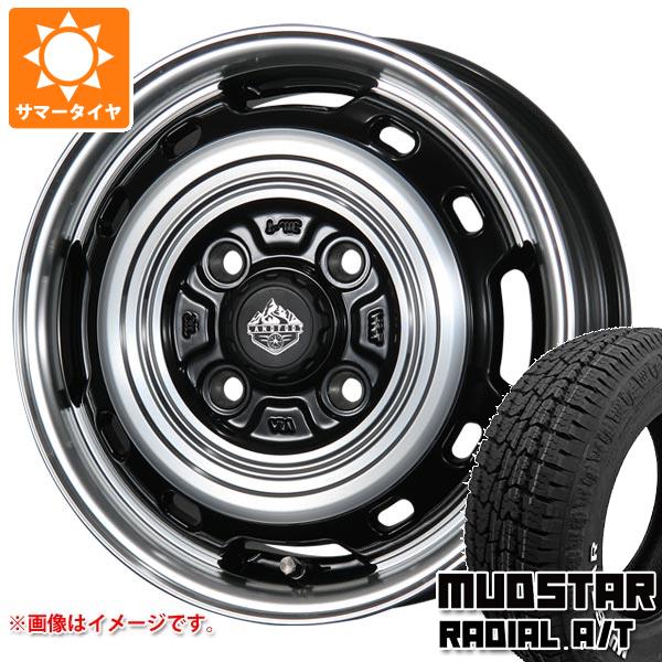 【タイヤ交換対象】エブリイワゴン DA17W用 サマータイヤ マッドスター ラジアル A/T 165/60R15 77S ホワイトレター ランドフット XFG 4.5-15 タイヤホイール4本セット