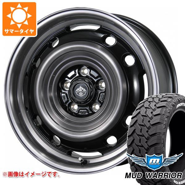 【タイヤ交換対象】エクリプスクロス GK系用 サマータイヤ モンスタ マッドウォーリアー LT235/70R16 104/101Q ホワイトレター ランドフット XFG 7.0-16 タイヤホイール4本セット