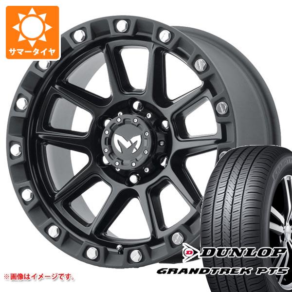 【タイヤ交換対象】トヨタ ランドクルーザー プラド 150系用 サマータイヤ ダンロップ グラントレック PT5 265/60R18 110V MKW M205 8.0-18 タイヤホイール4本セット