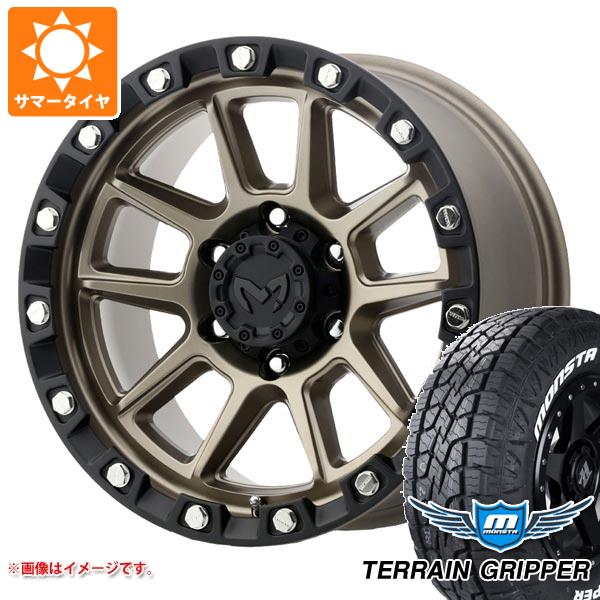 【タイヤ交換対象】ランドクルーザー プラド 150系用 サマータイヤ モンスタ テレーングリッパー LT285/70R17 121/118R ホワイトレター MKW M205 8.5-17 タイヤホイール4本セット