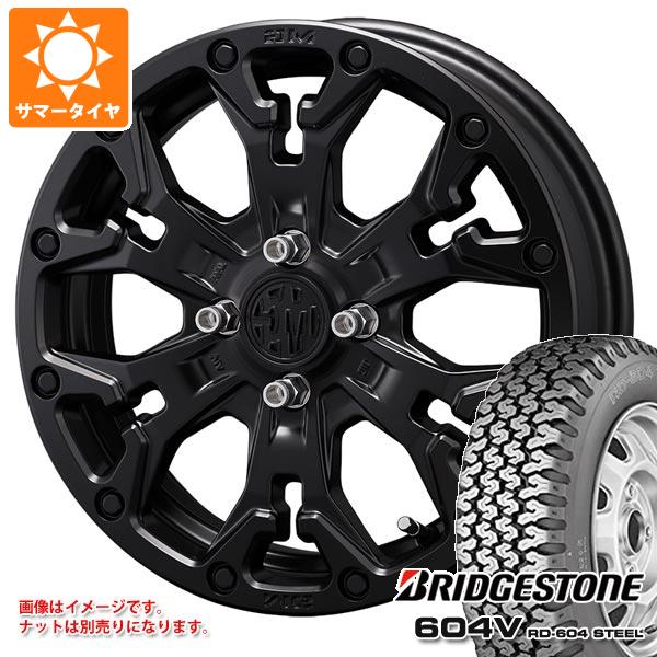 【タイヤ交換対象】キャリイ DA16T用 サマータイヤ ブリヂストン 604V RD-604 スチール 165R14 6PR (165/80R14 91/90N相当) クリムソン MG ゴーレム ジュニア 4.5-14 タイヤホイール4本セット
