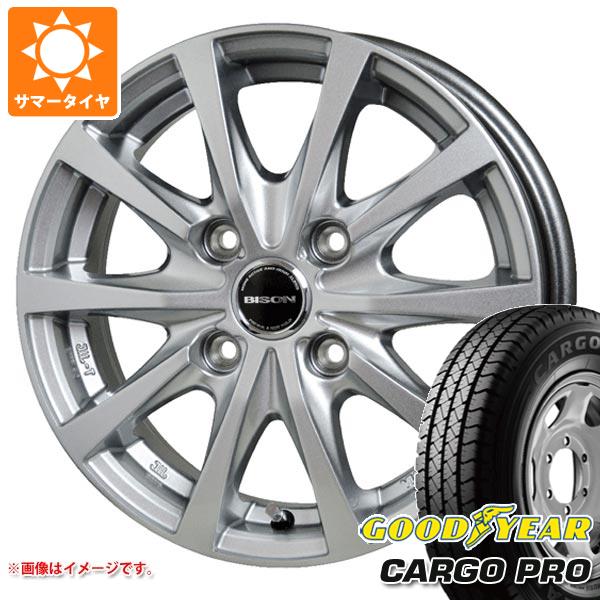 【タイヤ交換対象】NV200バネット M20用 サマータイヤ グッドイヤー カーゴ プロ 165/80R14 97/95N (165R14 8PR相当) バイソン BN-02 5.0-14 タイヤホイール4本セット