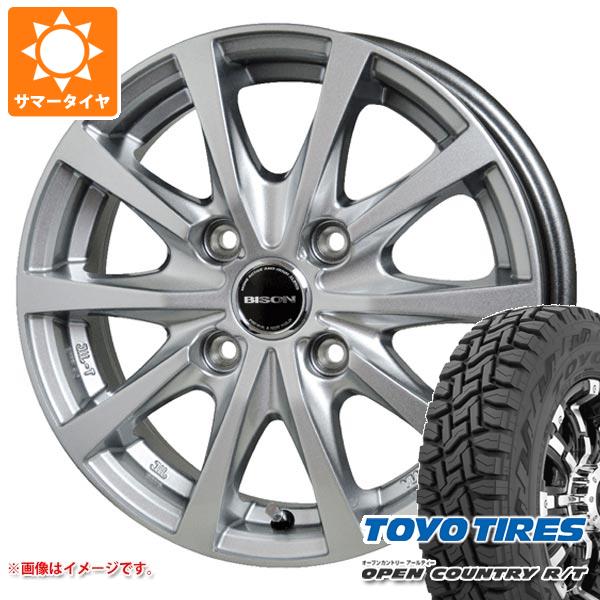 【タイヤ交換対象】NV200バネット M20用 サマータイヤ トーヨー オープンカントリー R/T 165/80R14 97/95N ホワイトレター バイソン BN-02 5.0-14 タイヤホイール4本セット