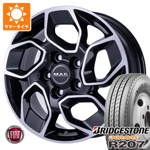 【タイヤ交換対象】フィアット デュカト L2H2/L3H2/L3H3用 サマータイヤ ブリヂストン デュラビス R207 225/75R16 118/116N MAK エクスプレス タイヤホイール4本セット
