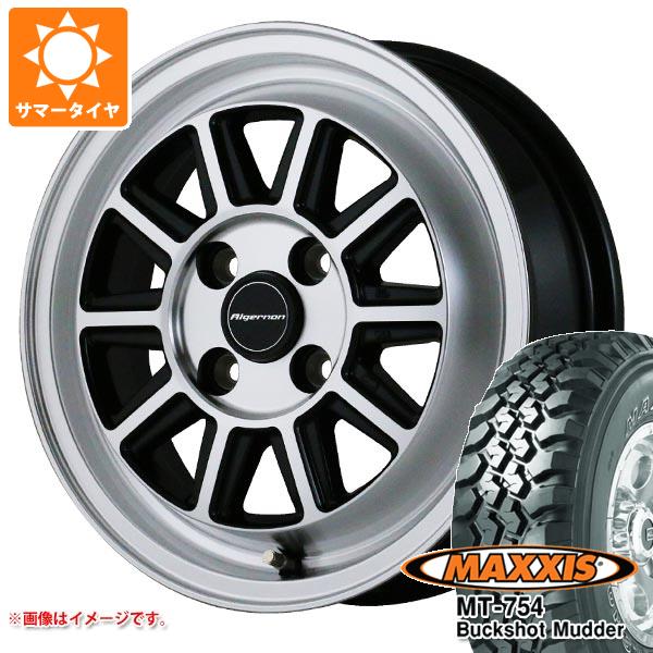 【タイヤ交換対象】ハスラー用 サマータイヤ マキシス MT-754 バックショットマッダー 195R14C 106/104R 8PR アウトラインホワイトレター ドゥオール フェニーチェ RX4 4.5-14 タイヤホイール4本セット