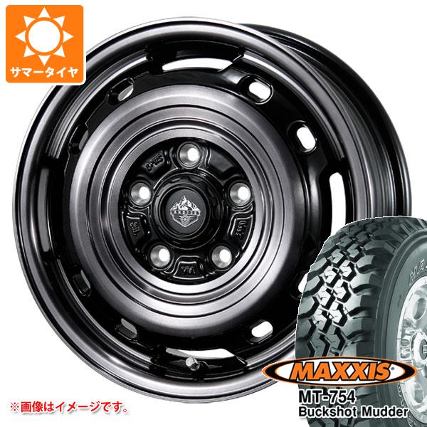 【タイヤ交換対象】タウンエース バン 400系用 サマータイヤ マキシス MT-754 バックショットマッダー 195R14C 106/104R 8PR アウトラインホワイトレター ランドフット XFG 5.0-14 タイヤホイール4本セット