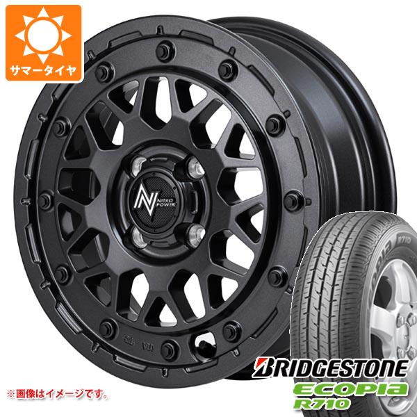 【タイヤ交換対象】エブリイワゴン DA17W用 サマータイヤ ブリヂストン エコピア R710 165/80R14 91/90N (165R14 6PR相当) ナイトロパワー M29 スティンガー 4.5-14 タイヤホイール4本セット