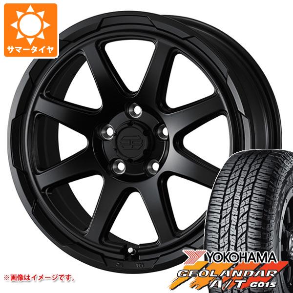 【タイヤ交換対象】エクリプスクロス GK系用 サマータイヤ ヨコハマ ジオランダー A/T G015 235/65R17 108H XL ブラックレター スタットベルク 7.0-17 タイヤホイール4本セット