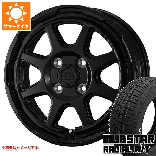 【タイヤ交換対象】キャリイ DA16T用 サマータイヤ マッドスター ラジアル A/T 145/80R12 80/78N LT ホワイトレター スタットベルク 3.5-12 タイヤホイール4本セット