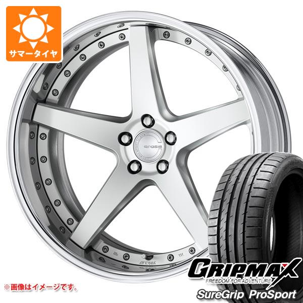 【タイヤ交換対象】40系アルファード用 サマータイヤ グリップマックス シュアグリップ プロスポーツ 245/40ZR21 100Y XL ワーク グノーシス CVF 8.5-21 タイヤホイール4本セット