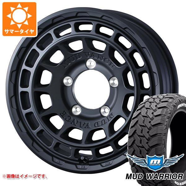 【タイヤ交換対象】スズキ ジムニーノマド JC74W用 サマータイヤ モンスタ マッドウォーリアー LT215/70R16 107/105Q ホワイトレター マッドヴァンスX タイプF 6.0-16 タイヤホイール4本セット