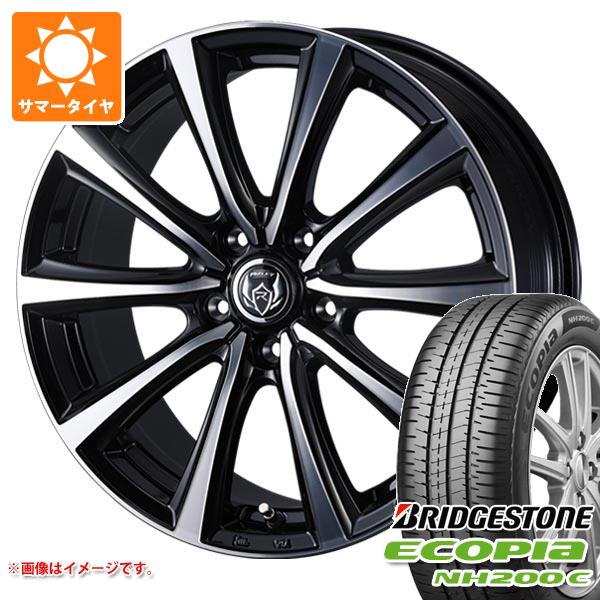 【タイヤ交換対象】サマータイヤ 145/80R13 75S ブリヂストン エコピア NH200C ライツレー MS 4.0-13 タイヤホイール4本セット