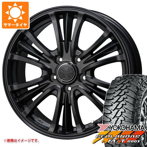 【タイヤ交換対象】アウトランダー GF/GG系用 サマータイヤ ヨコハマ ジオランダー M/T G003 225/70R16 103S バザルト エックスタイプ2 7.0-16 タイヤホイール4本セット