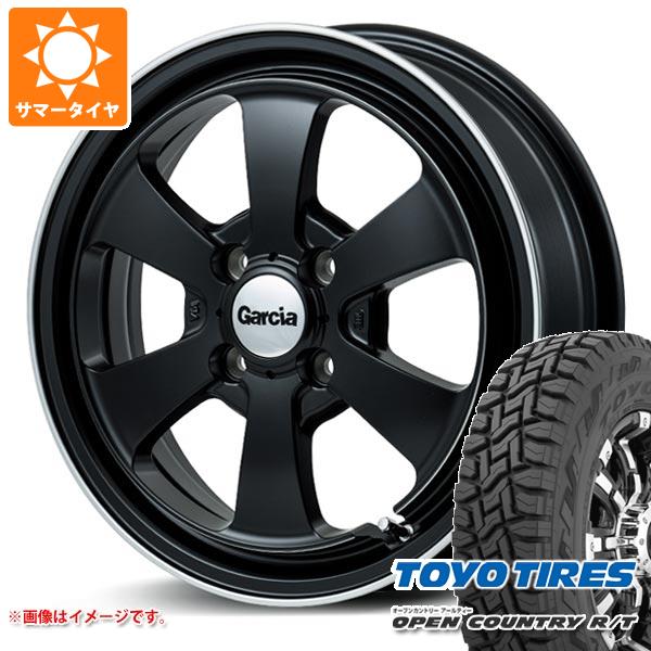 【タイヤ交換対象】ハイゼットカーゴ S320系用 サマータイヤ トーヨー オープンカントリー R/T 145/80R12 80/78N LT ブラックレター (145R12 6PR相当) ガルシア ダラス6 4.0-12 タイヤホイール4本セット